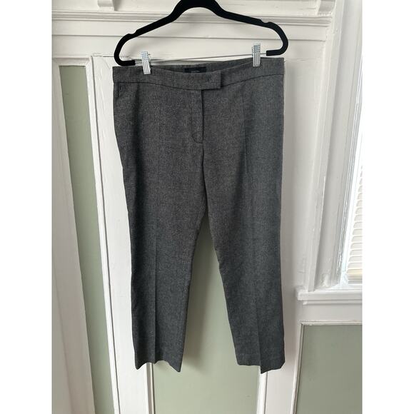 Joseph 40 Wool Gray Tweed Crop Trousers Straight 8 - Picture 3 of 11